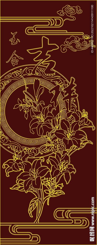 欧式牡丹花图案