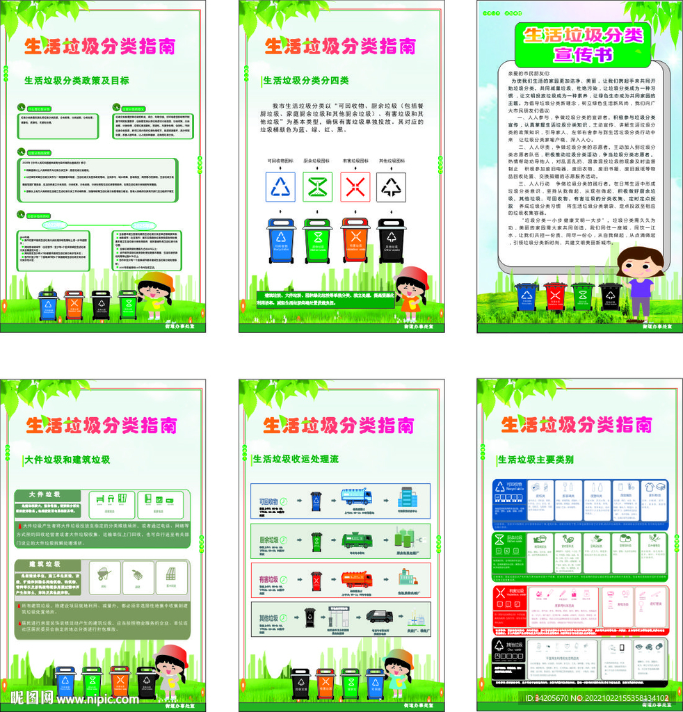 街道生活垃圾分类宣传栏