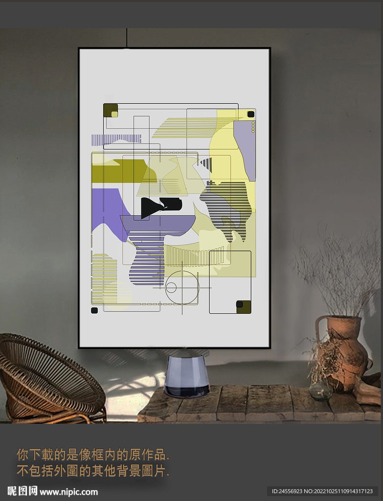 罗马古典色块抽象画