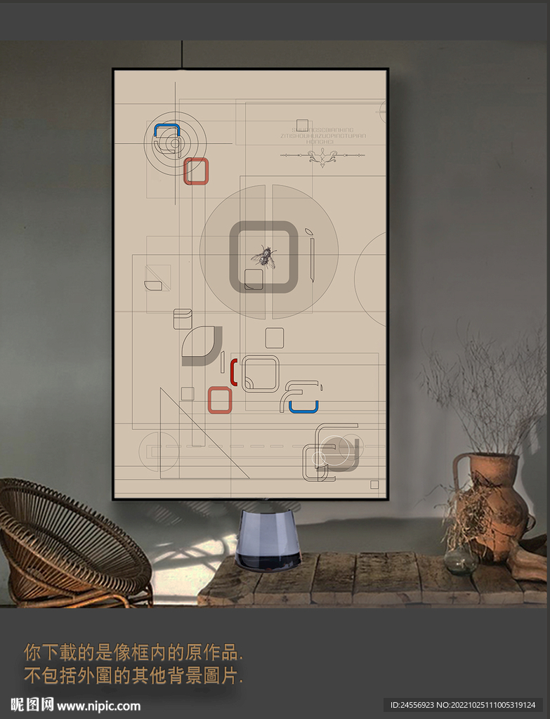 罗马古典色块抽象画