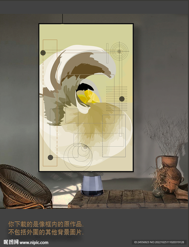 罗马古典色块抽象画