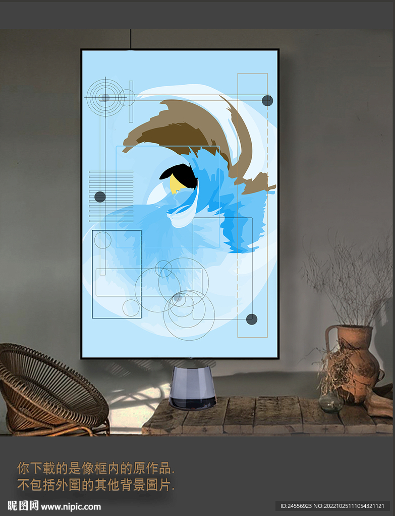 罗马古典色块抽象画