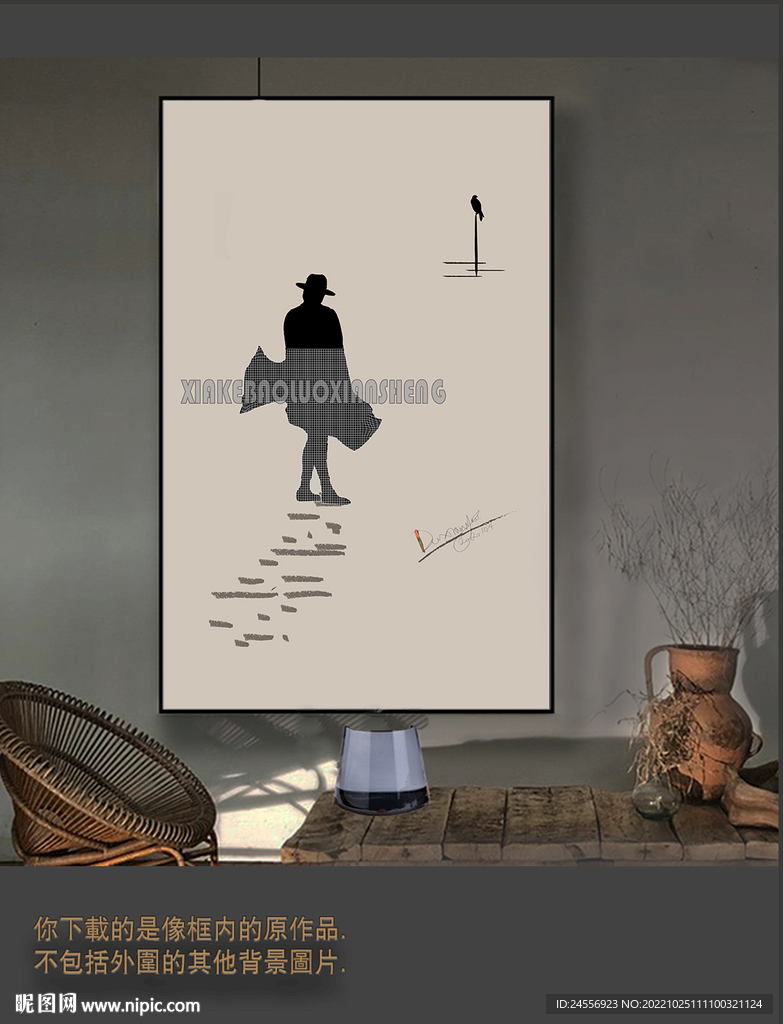 罗马古典色块抽象画