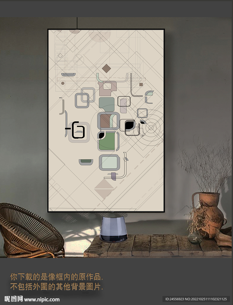 罗马古典色块抽象画