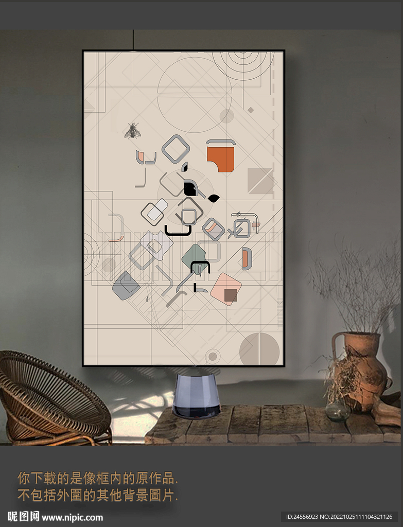 罗马古典色块抽象画