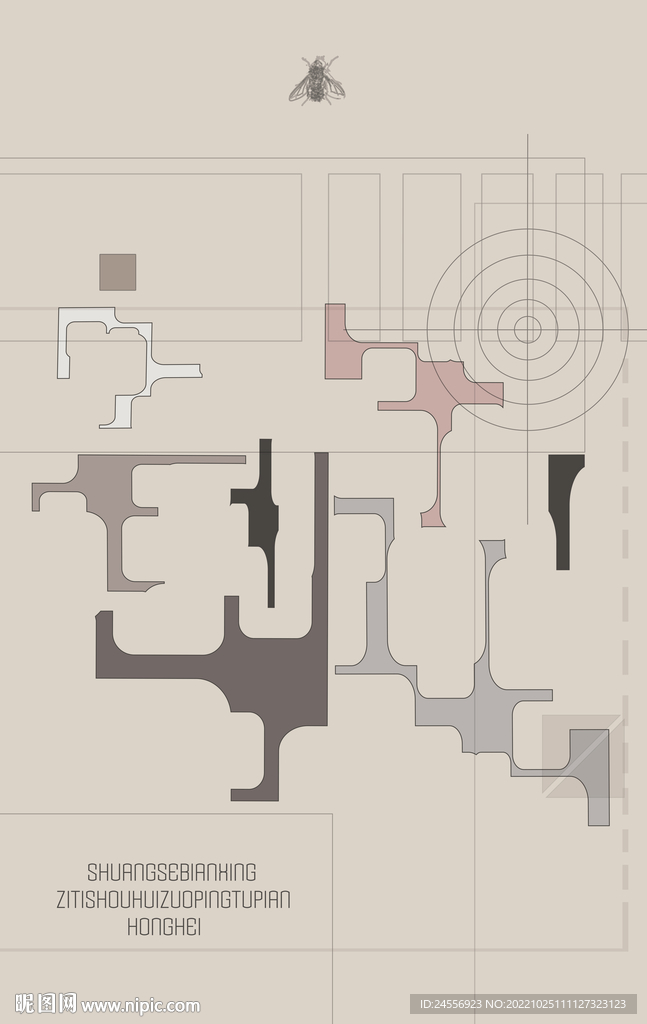 罗马古典色块抽象画