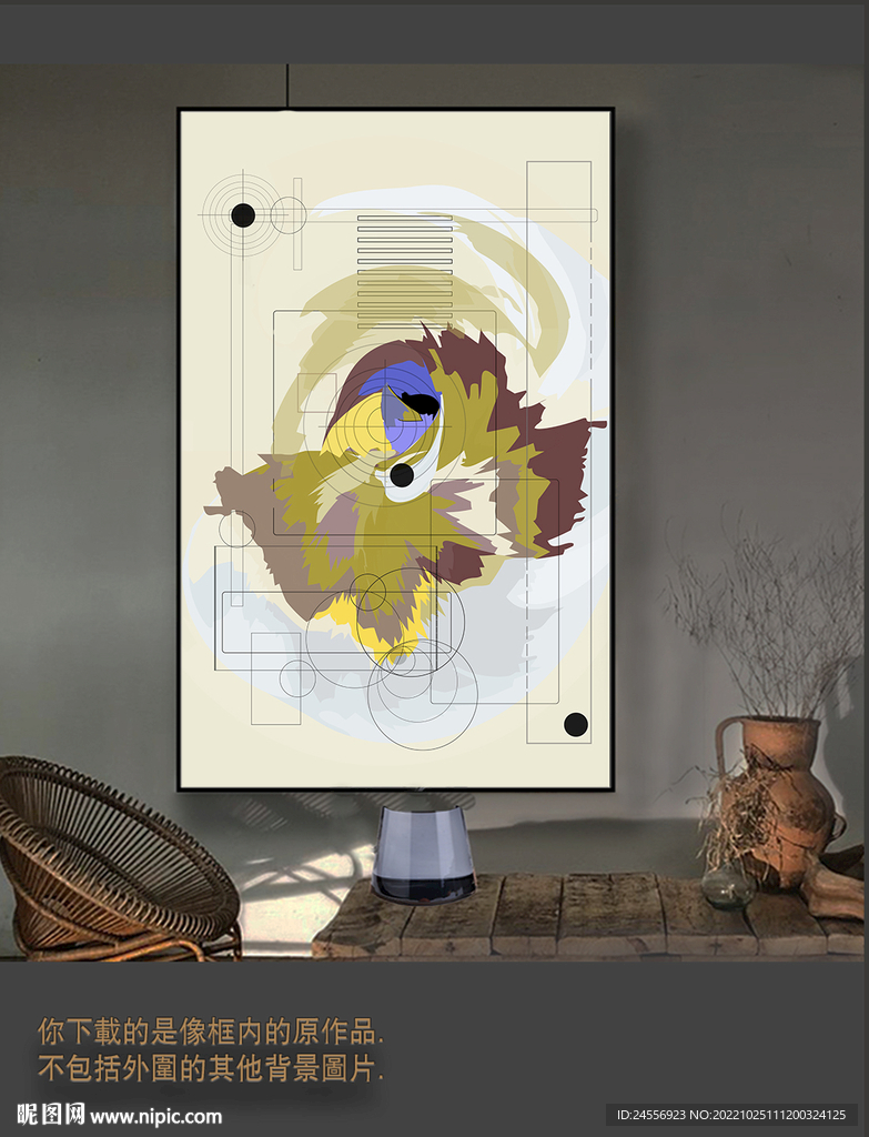 罗马古典色块抽象画