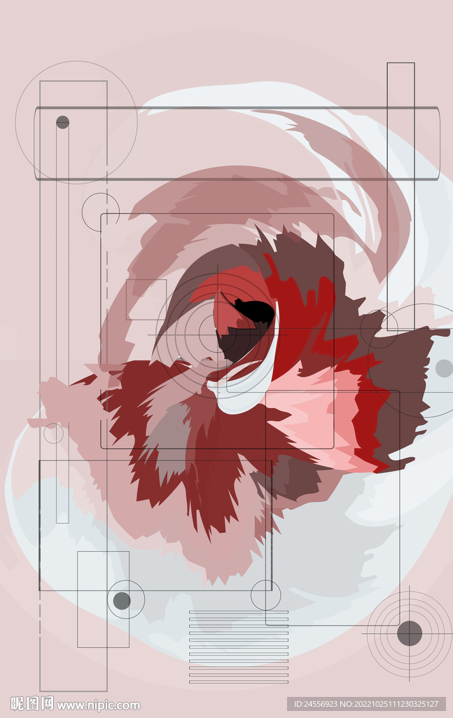 罗马古典色块抽象画