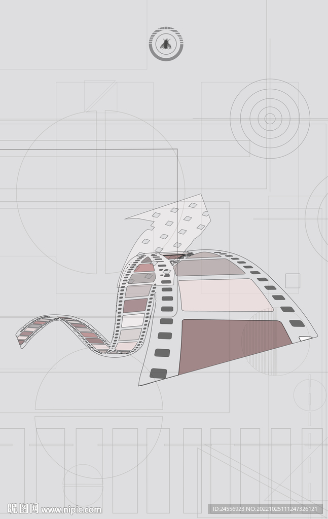 罗马古典色块抽象画