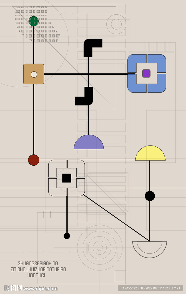 罗马古典色块抽象画
