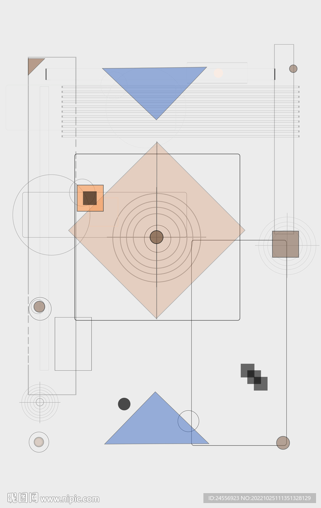 罗马古典色块抽象画