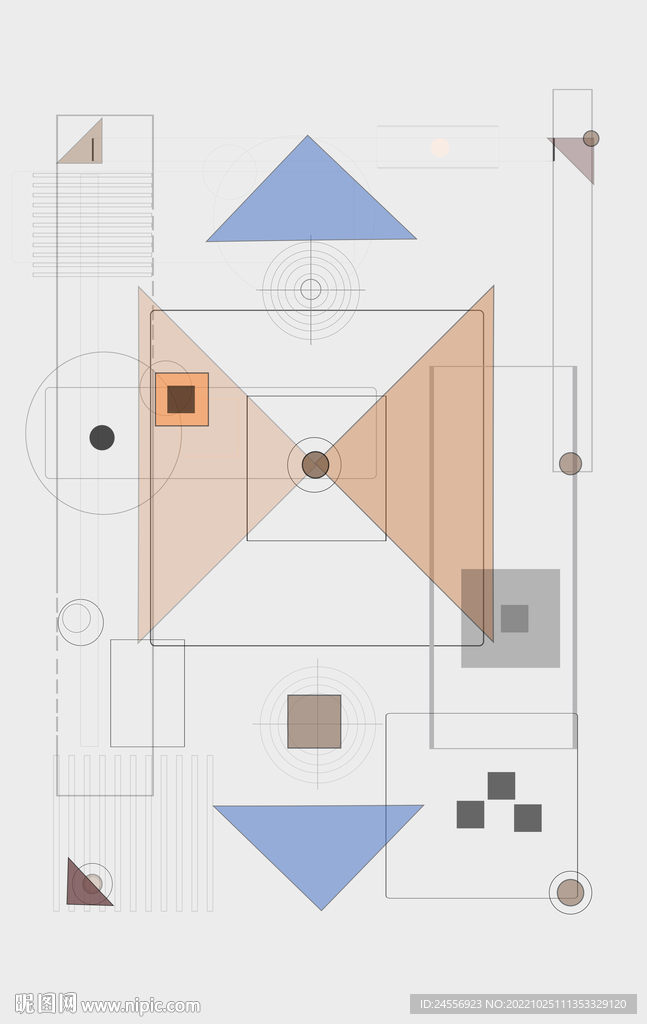 罗马古典色块抽象画
