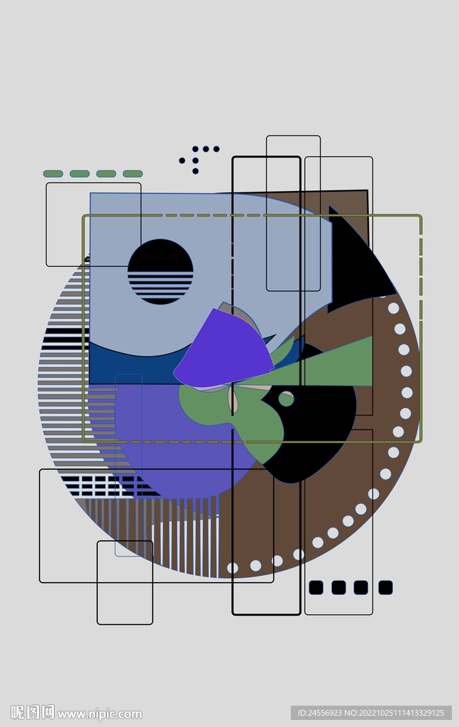 罗马古典色块抽象画