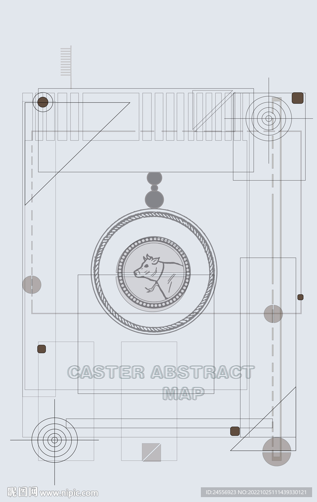 罗马古典色块抽象画