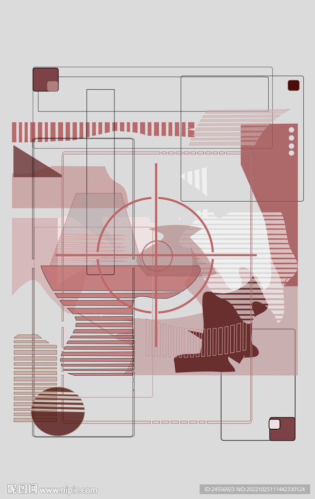 罗马古典色块抽象画