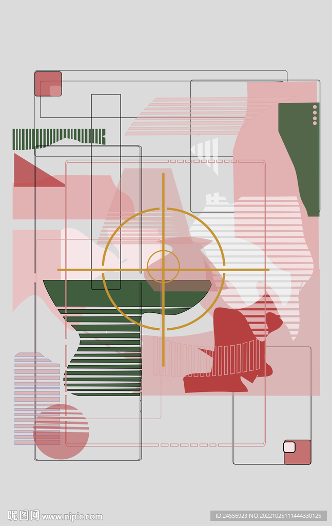 罗马古典色块抽象画