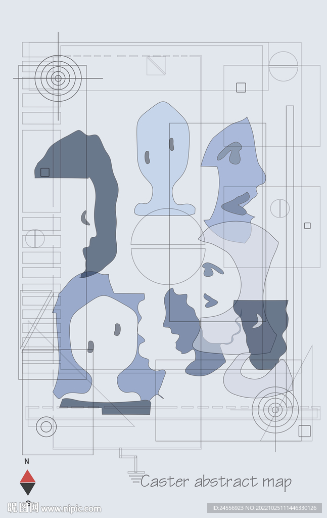 罗马古典色块抽象画