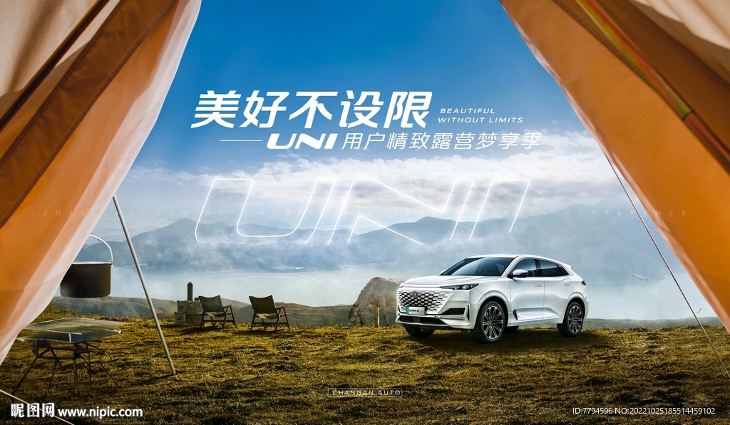 汽车露营海报