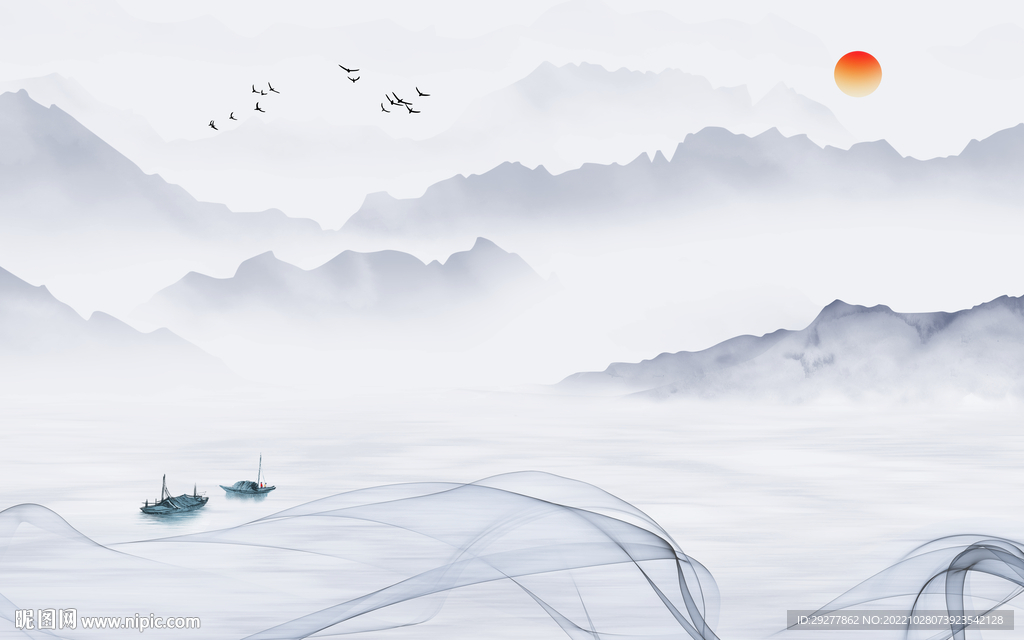 客厅 爆款新山水画 TiF分层