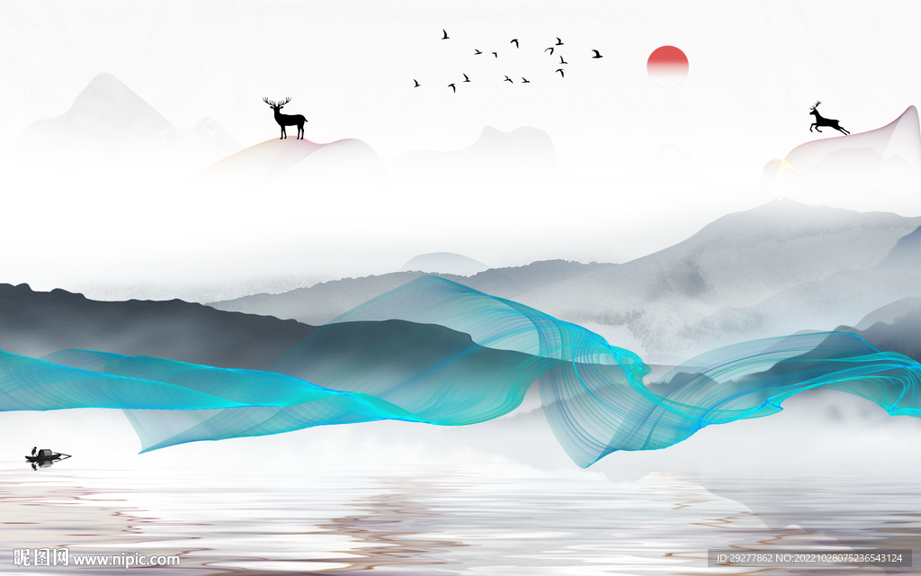 现代 爆款新山水画 TiF分层