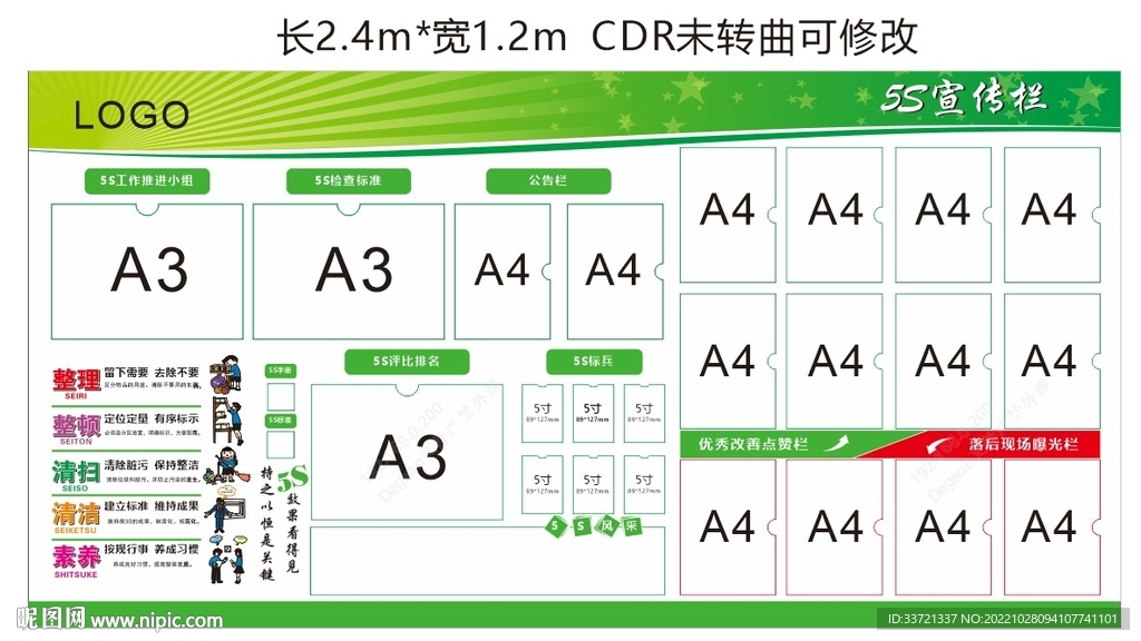 精益5S看板宣传栏