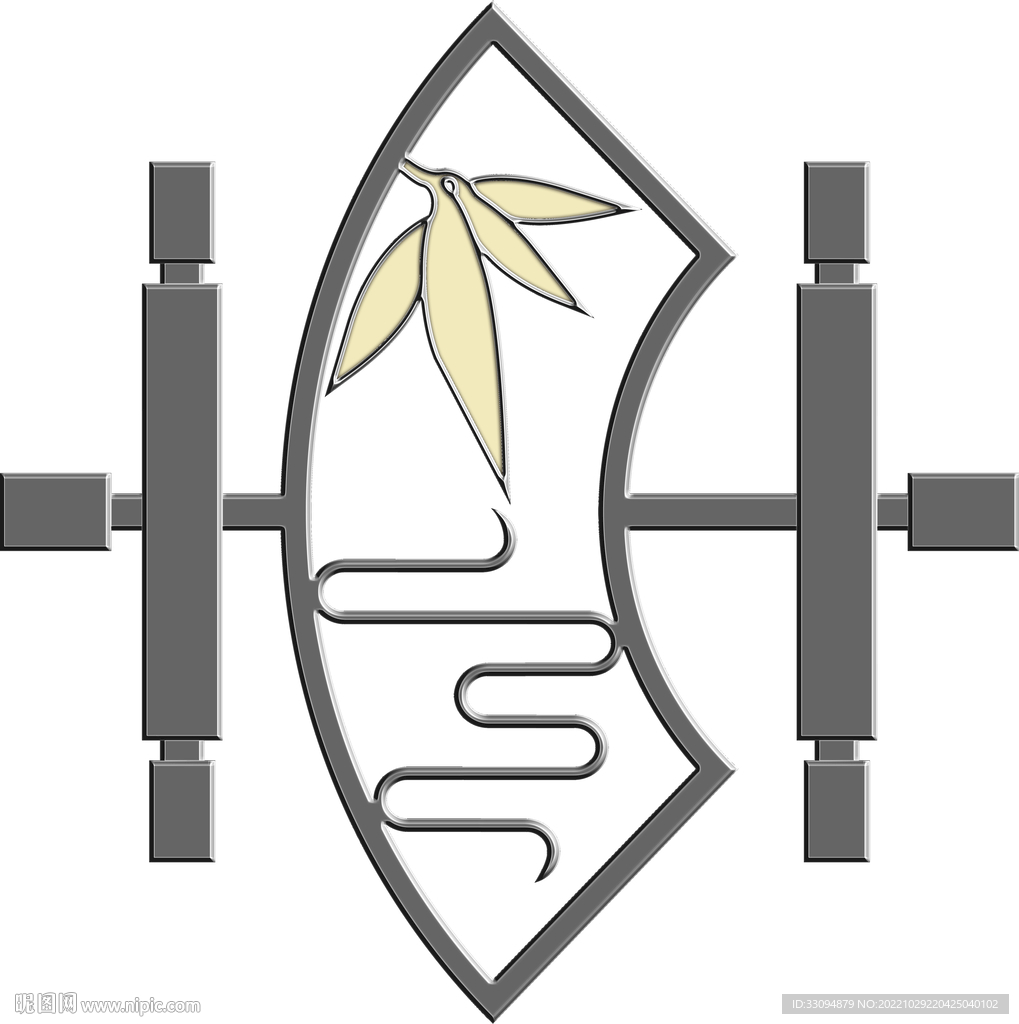 高清分层透明底平开门饰花打印图