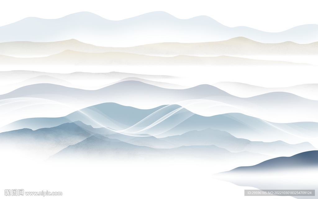 人气 电视背景山水 TIF分层