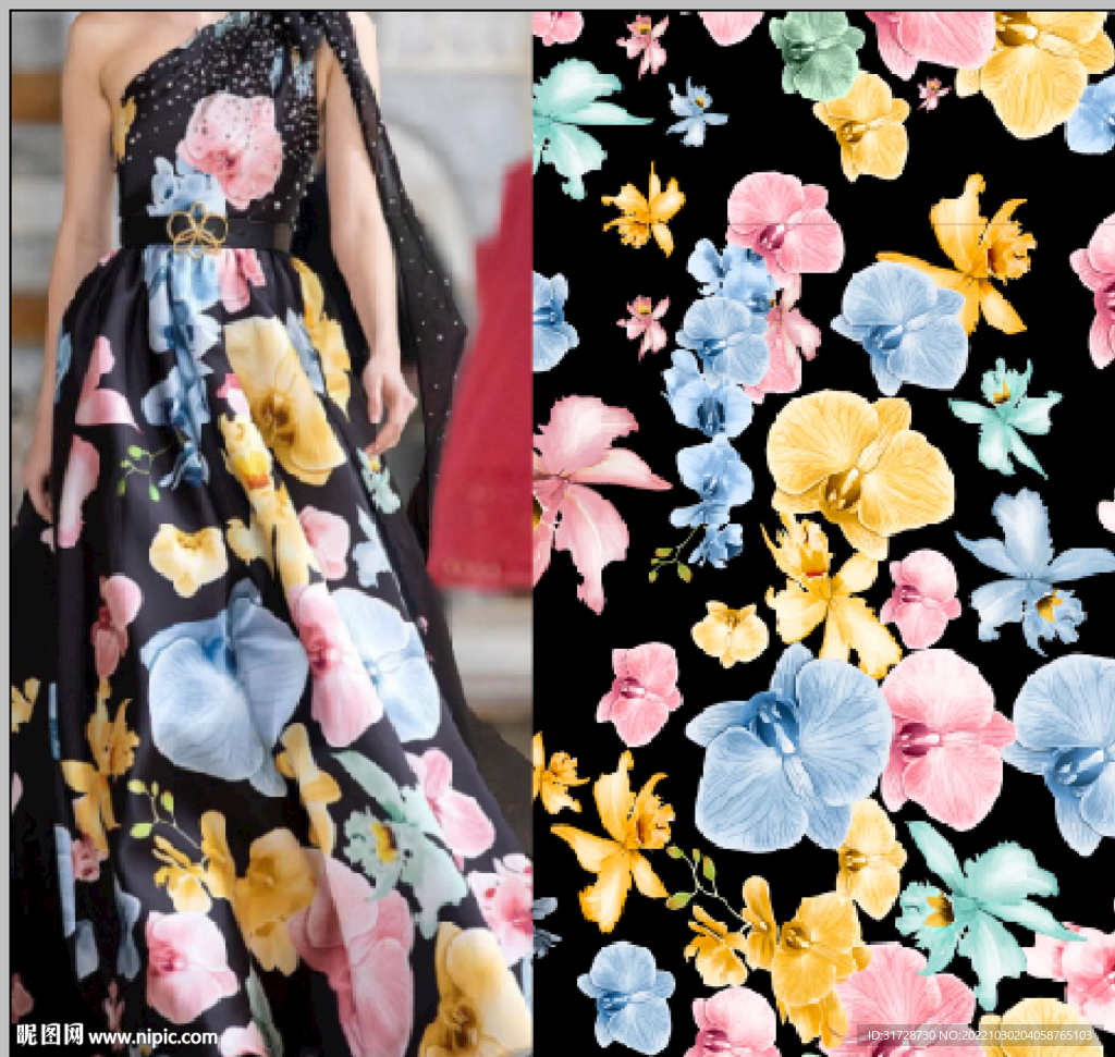 大牌 手绘花 蝴蝶 