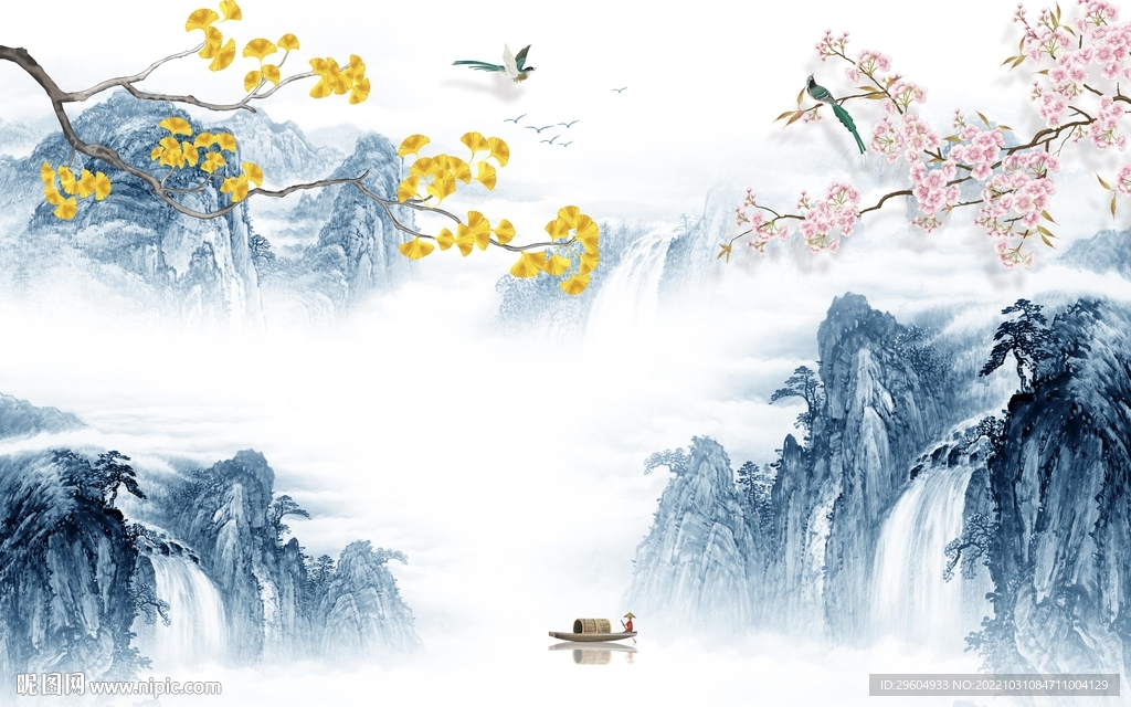 电视 简约人气山水 TIf分层