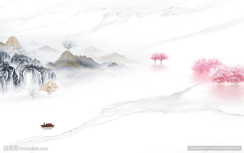 最新 简约人气山水 TIf分层