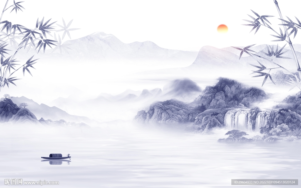 高端 简约人气山水 TIf分层