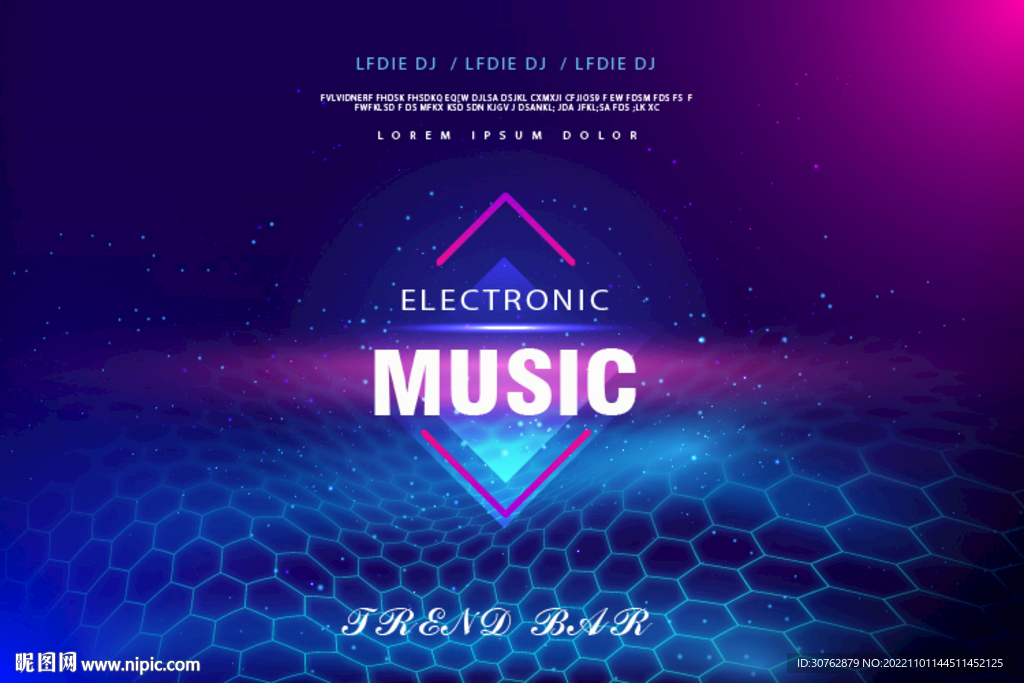 科技科幻峰会背景蜂巢数码订货会