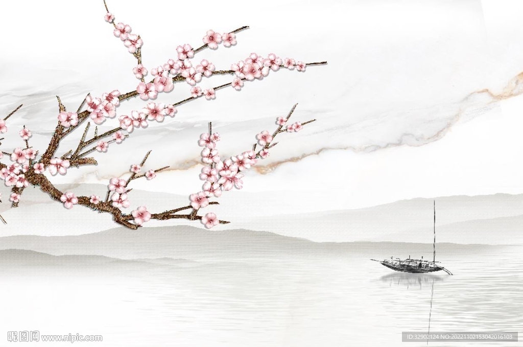 水墨山水花鸟图