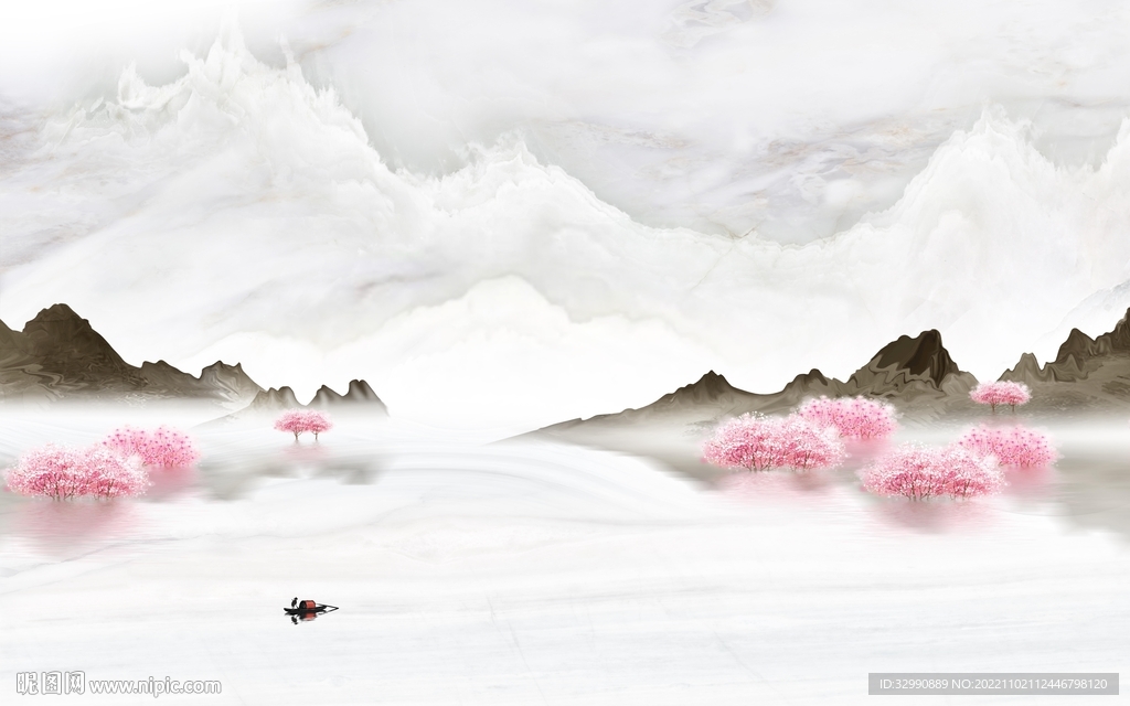 大气 山水电视背景 TIf分层