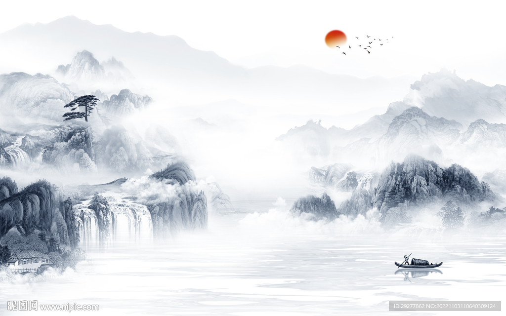 简约 爆款新山水画 TiF分层