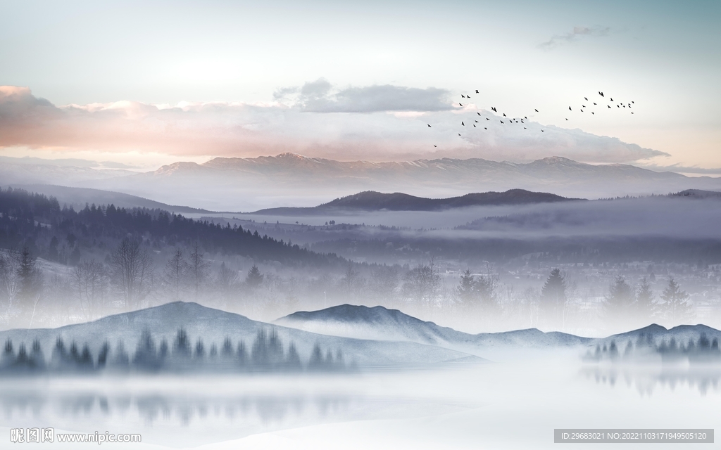 客厅 最新山水框画 TIF分层