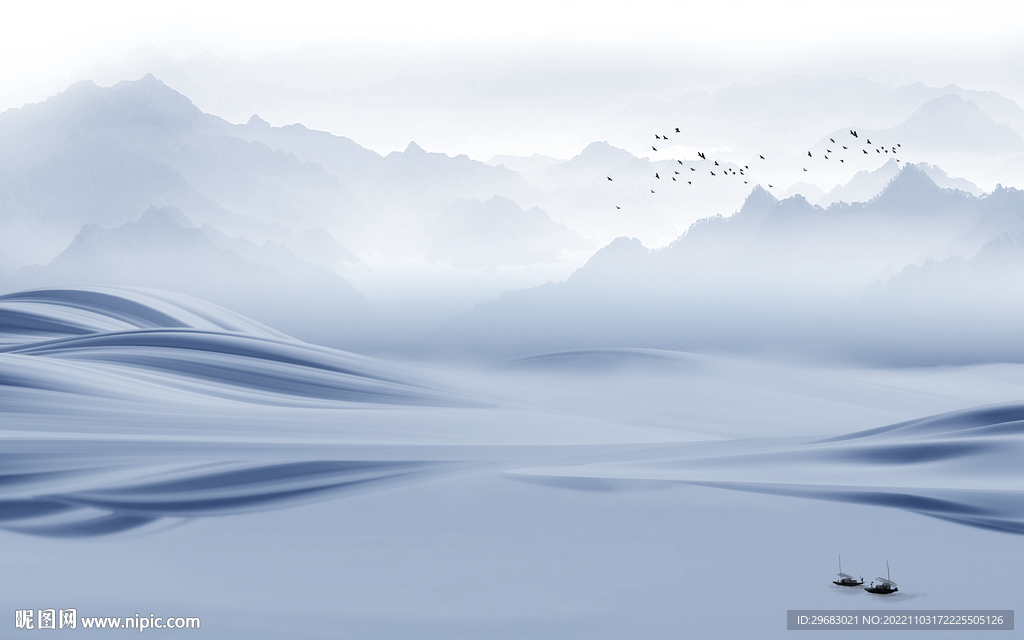 意境 最新山水框画 TIF分层