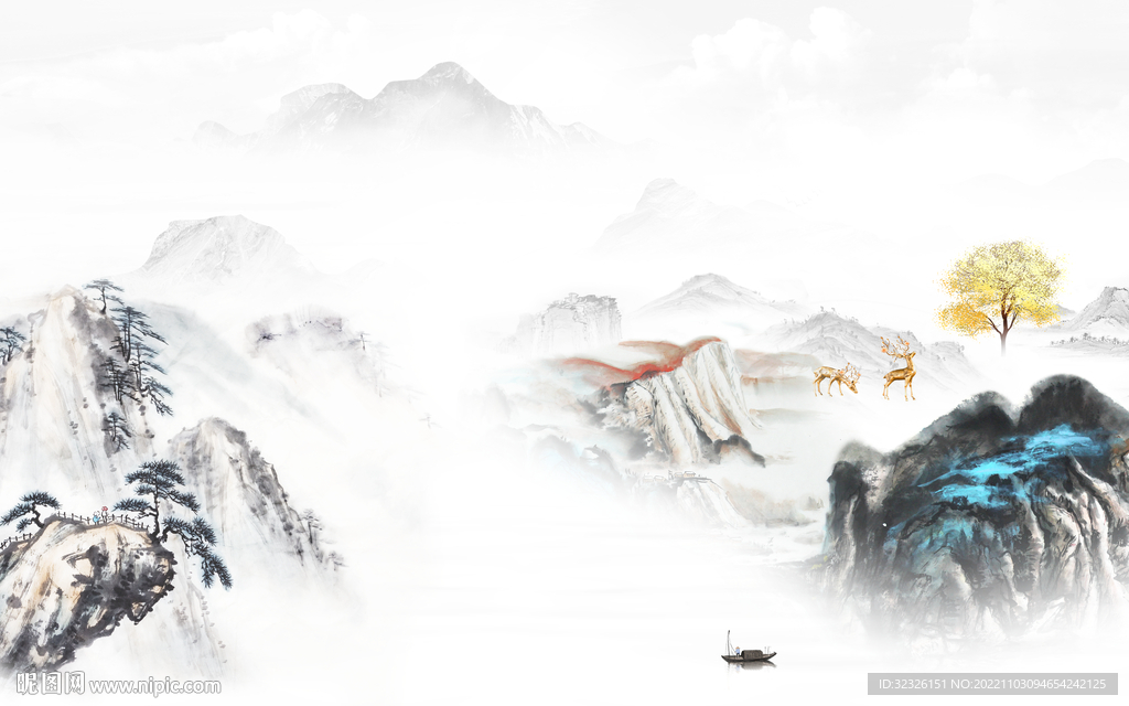 高清 人气新款山水 tif分层