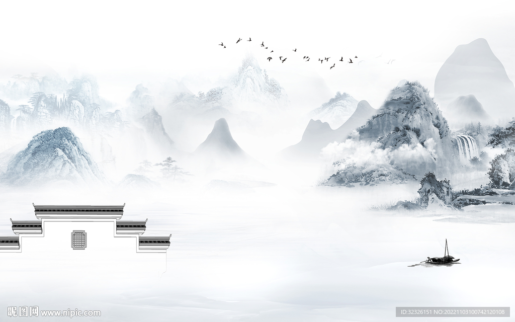 别墅 人气新款山水 tif分层