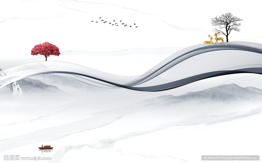 大气 最新中式山水 TiF分层