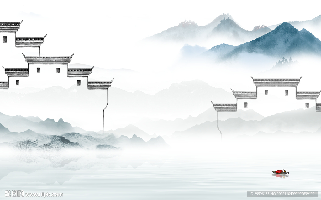 意境 最新背景山水 TIF分层