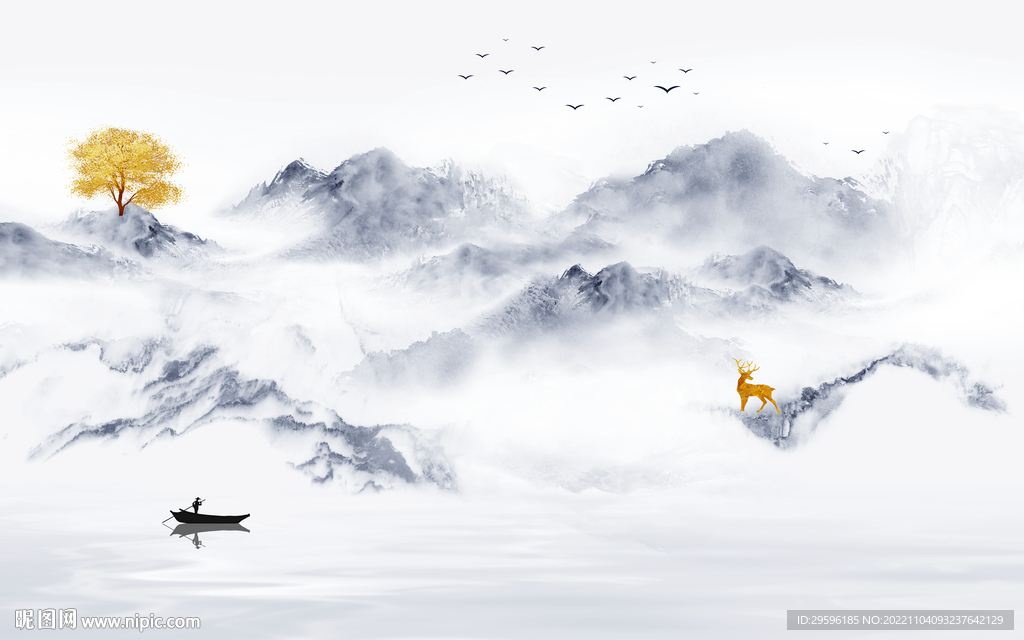 高清 最新背景山水 TIF分层