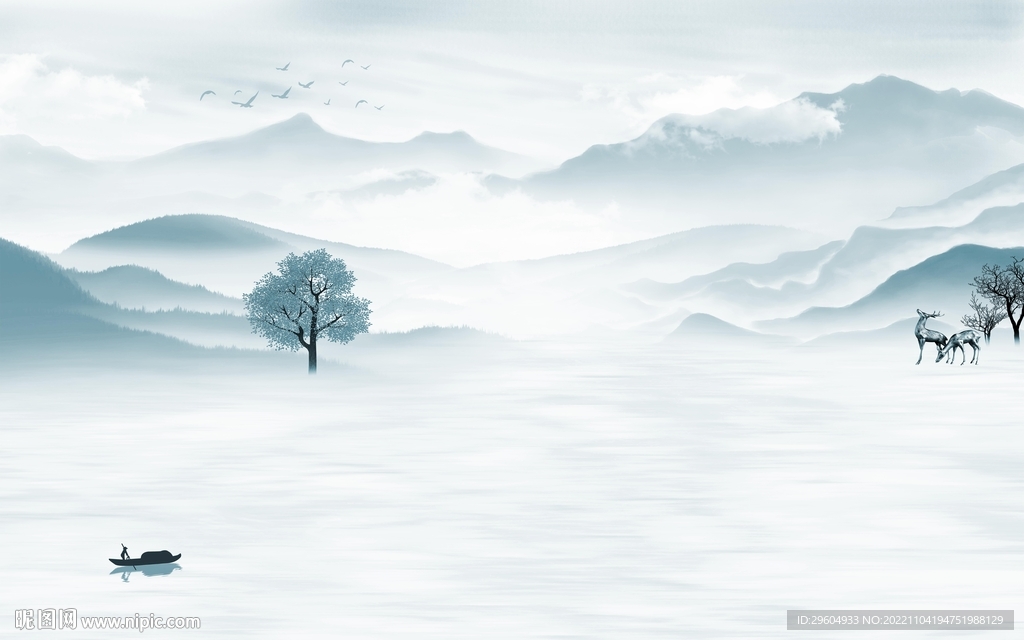 高清 高档大气山水 TIf分层