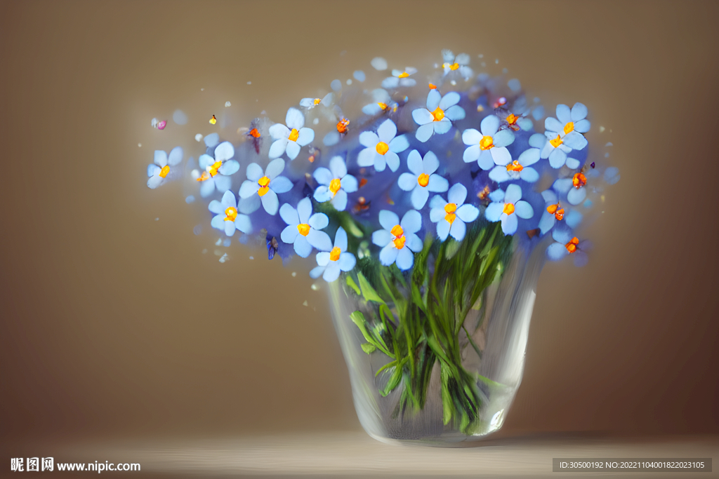 花瓶里的勿忘我