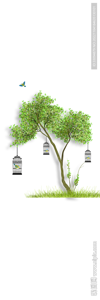 高清分层透明底平开门打印图