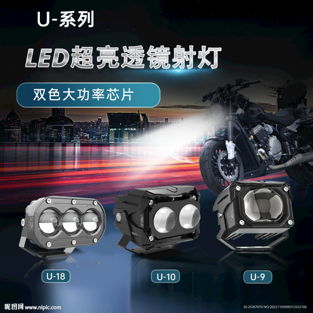 摩托车灯详情页图片