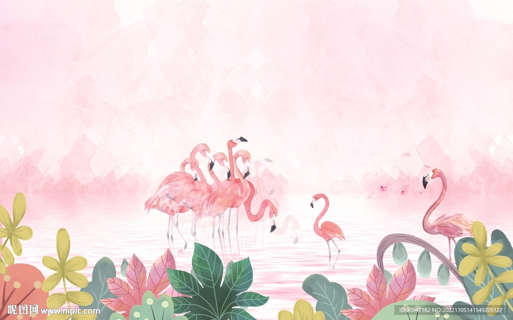 新款 高清背景墙画 TIF分层