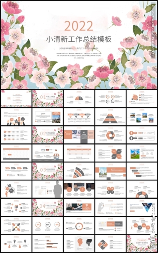 彩绘花卉工作总结述职报告ppt