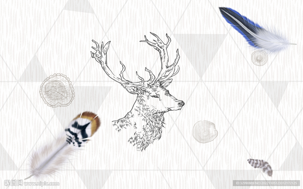 大气 现代装饰画 TIF分层 