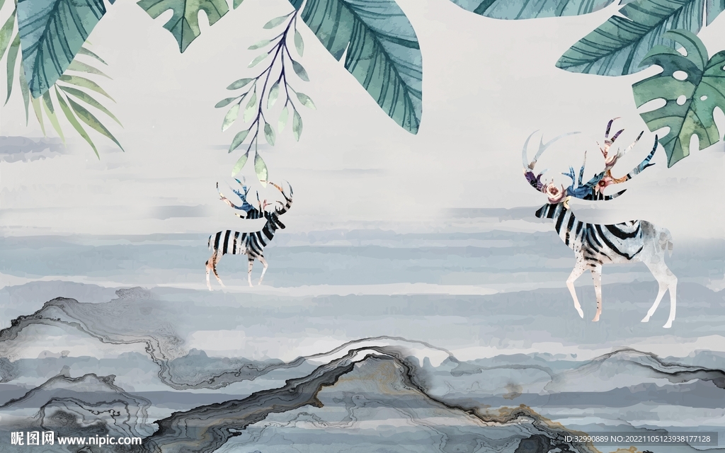 爆款 现代装饰画 TIF分层 